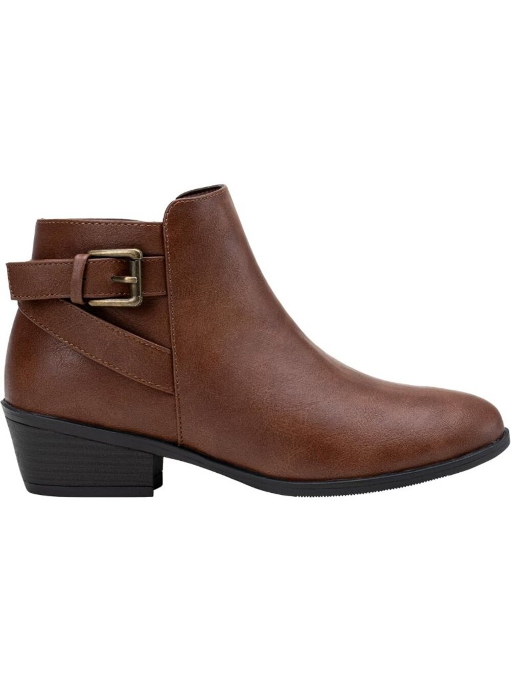 Stylish Women's Low Heel Ankle Boots, Round Toe Western Booties for Fall